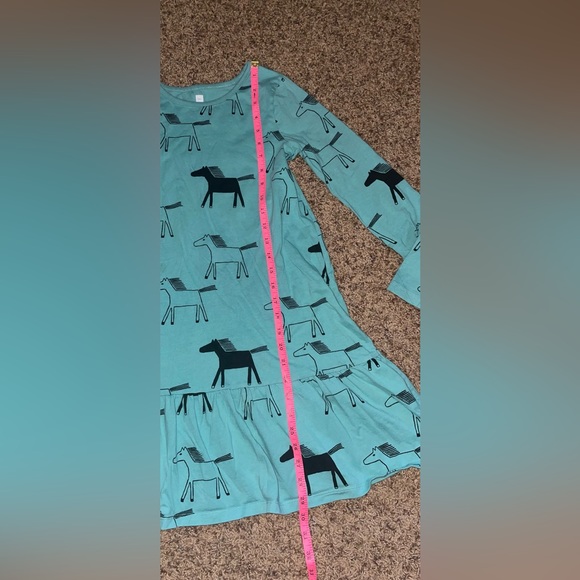 Tea Collection Horse dress turquoise green size 12 - Picture 5 of 6